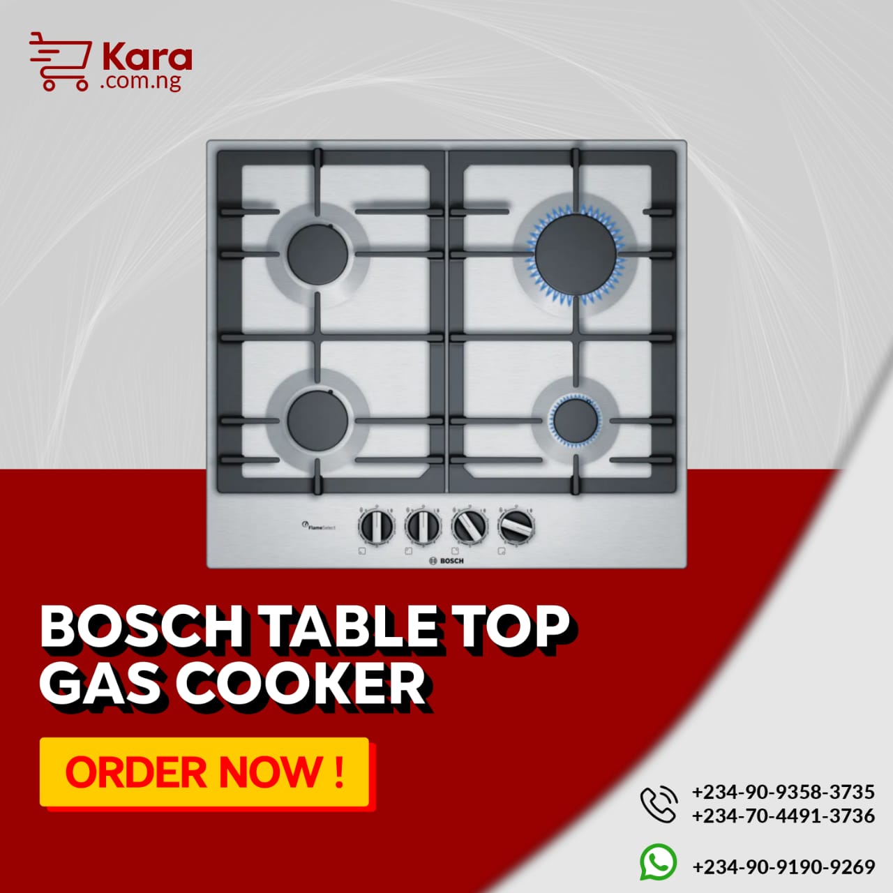 An image of Bosch table Top Gas cooker