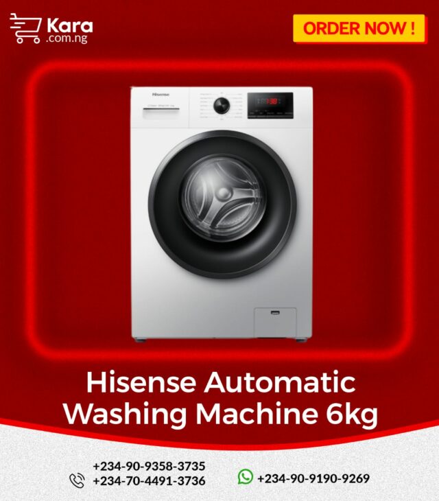 front view of an Hisense front load Washing Machine