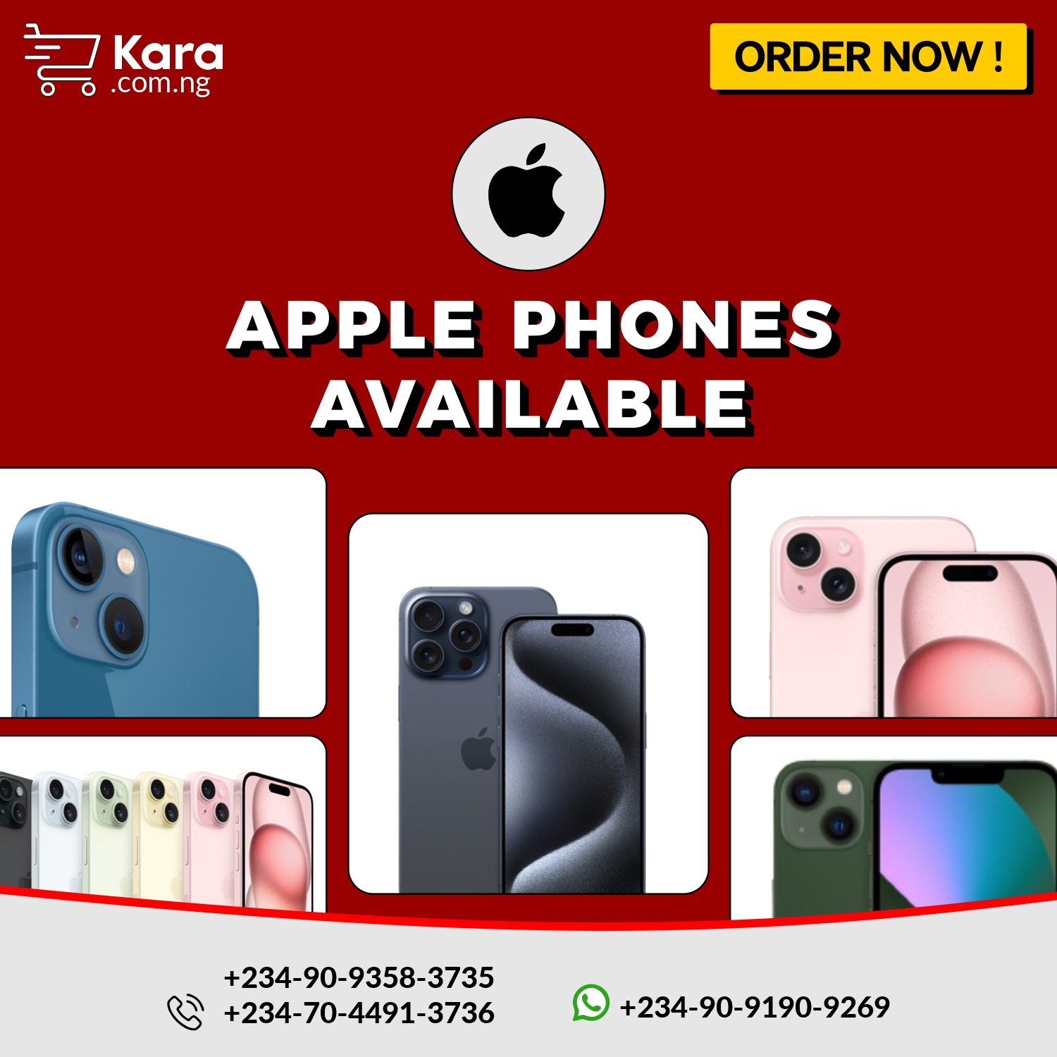 A list of some iPhone products/ Series