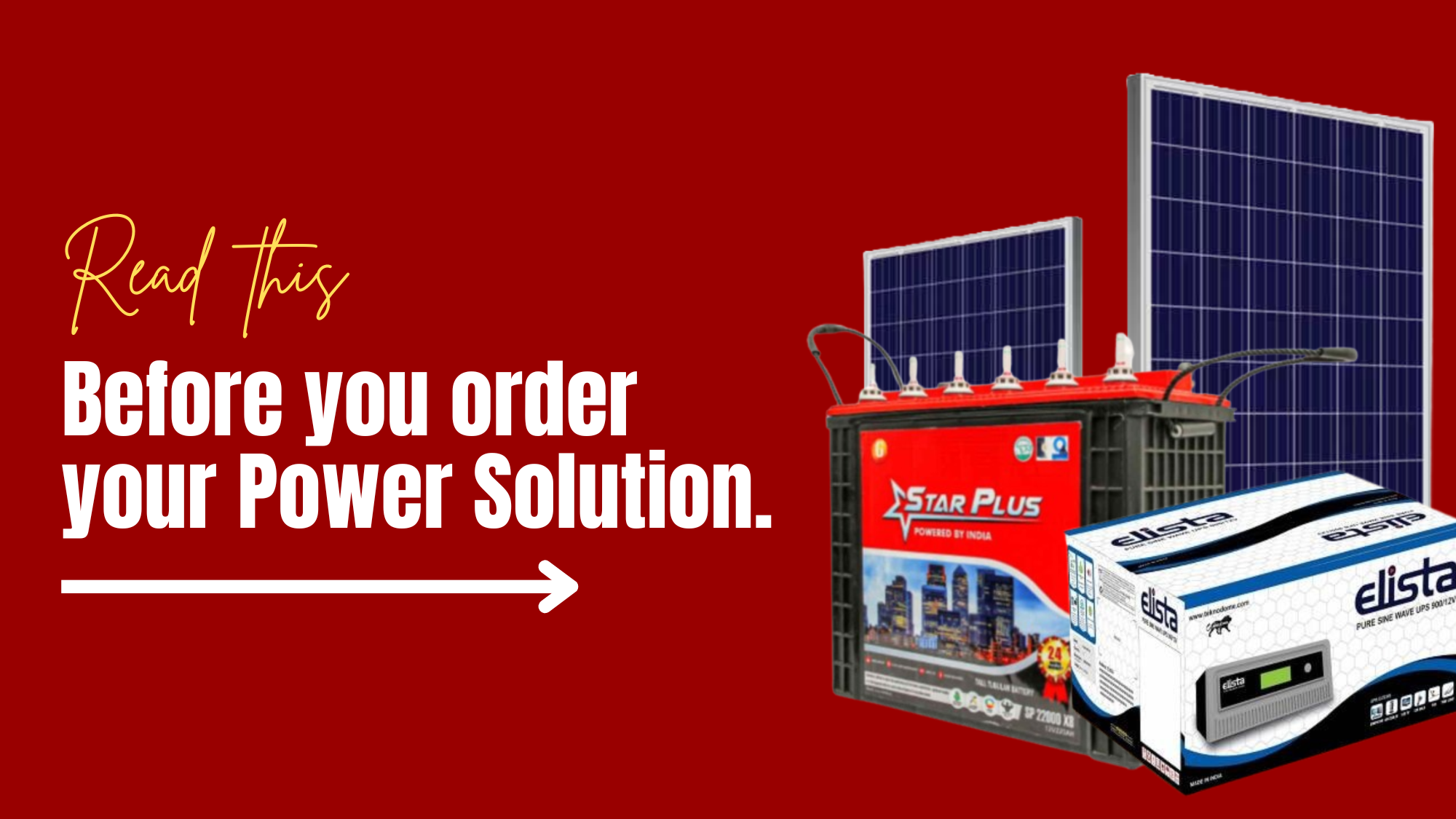 Power Solutions containing Battery and Solar Pannels