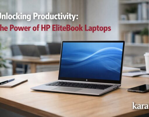 Unlocking Productivity: The Power of HP EliteBook Laptops HP EliteBook laptop on a modern office desk showing a professional workspace designed for productivity and multitasking.