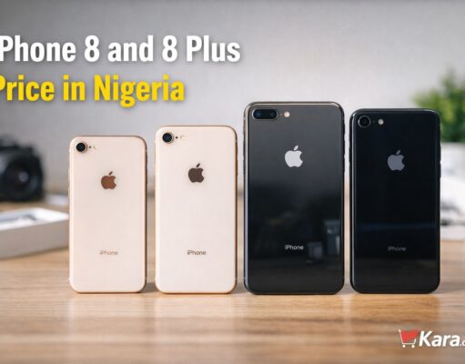 iPhone 8 and 8 Plus Price in Nigeria: How Much for what value? iPhone 8 and iPhone 8 Plus smartphones displayed on a desk showing their back design, illustrating the price guide for iPhone 8 and 8 Plus in Nigeria.