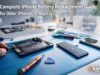 Complete iPhone Battery Replacement Guide for Older iPhones in Nigeria iPhone battery replacement for older iPhones in Nigeria showing a technician repairing an opened iPhone with tools and a replacement battery on a repair desk
