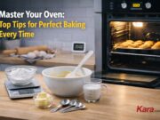 Master Your Oven: Top Tips for Baking Every Time Modern kitchen scene with oven baking pastries and baking tools showing tips for perfect baking every time